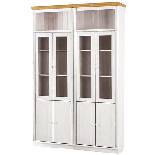 St&amp;oslash;raa Bijela vitrina od masivnog bora 148x223 cm Anita &amp;ndash; Slike