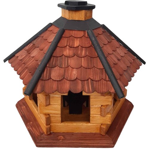  Drvena hranilica za ptice, sa posudom za hranu 40 x 45 x 35 cm Slike