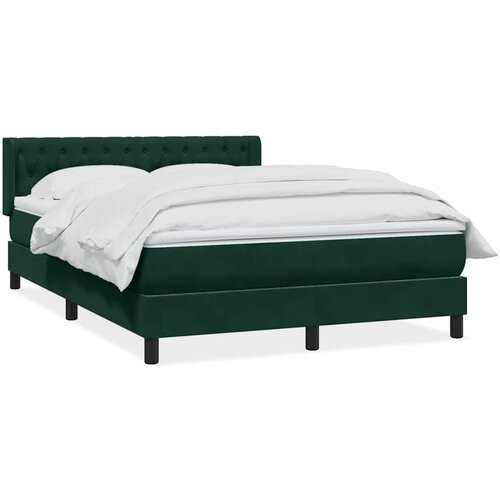 Box Spring krevet s madracem tamno zeleni 160x220 cm bar&amp;scaron;un Slike