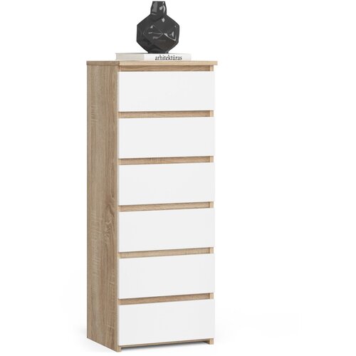 AKORD KOMODA CL6 OAK SONOMA / BELO, (21702940) Slike