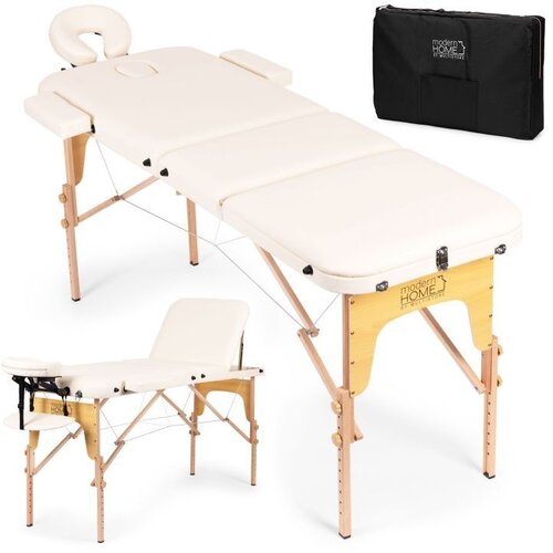 Modern Home Drveni masažni i rehabilitacioni sto, 3-sekcioni, sklopivi u kofer + torba - Cene