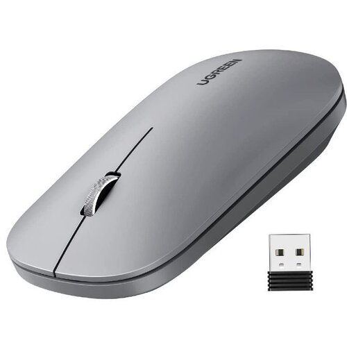 Ugreen bežični tihi, tanki i lagani mi&amp;scaron; 2.4GHz 400DPI svijetlo sivi Slike
