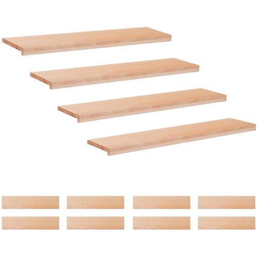 Step treads 12 kom. 110 x 30 x 2 cm Prirodna Čvrsto drvo bukve Cijene