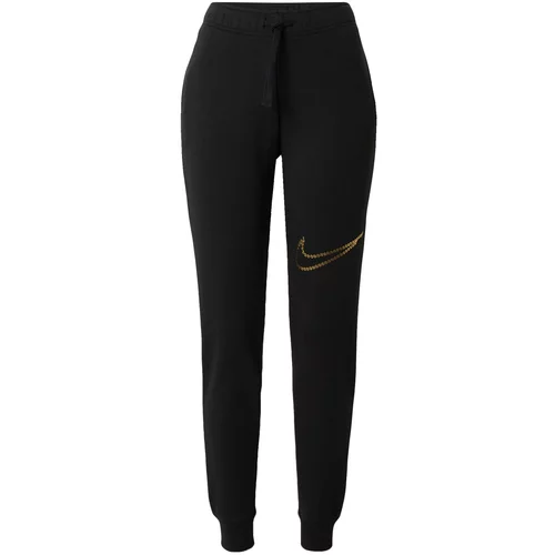 Nike Sportswear Športne hlače 'CLUB FLEECE' zlata / črna