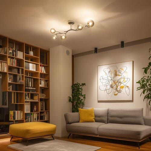  Brilagi - LED plafonski luster MISTEL 6xG9/3W/230V crni hrom/dimljeno Slike