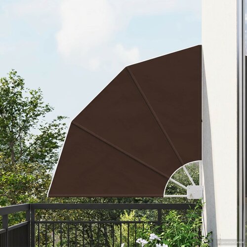  Zaslon za privatnost na balkonu 115 x 115 cm Poliester Smeđa Slike