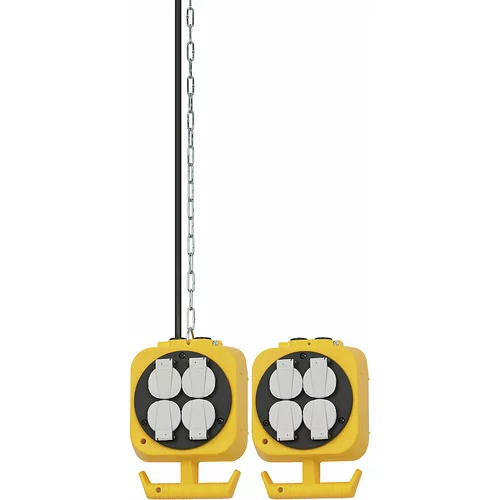 Brennenstuhl Obesni razdelilnik toka, 2 x 4 varnostne vtičnice, dolžina kabla 5 m