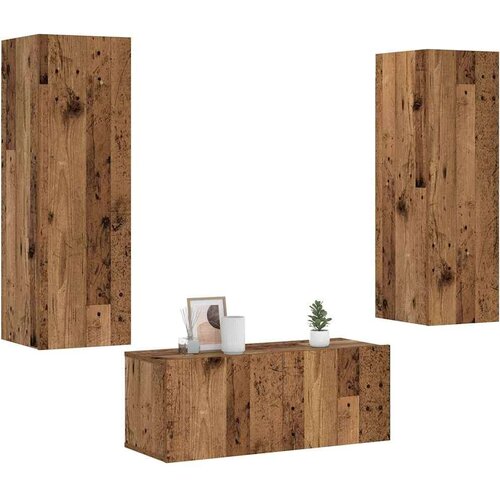  stenska TV omarica, les, starinski les, 80x30x30 cm, 3 kos Cene