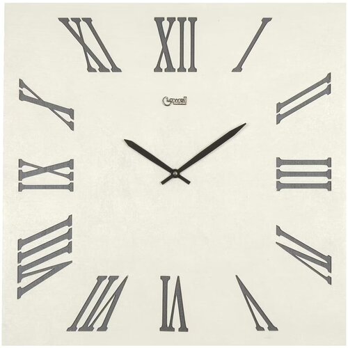 Lowell Stenska ura 50x50cm /11532 / kvadratna / umazano bela / les, (5000198249) Cene