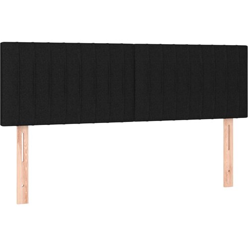 Maison Chic Posteljno vzglavje - Vzglavna omarica 2 kosa črno 72x5x78/88 cm blago, (22077762) Slike