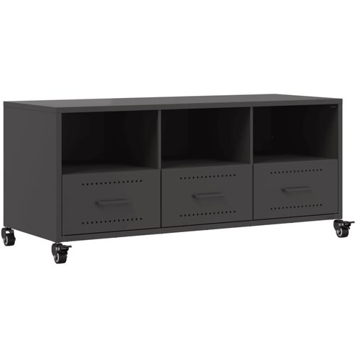 Maison Chic TV omarica - TV enota - Televizijska omarica črna 100,5x39x43,5 cm jeklo, (21701565) Cene