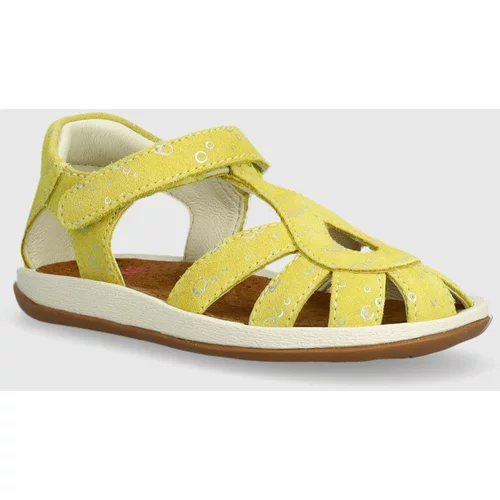 Camper Otroški sandali iz nubuka rumena barva