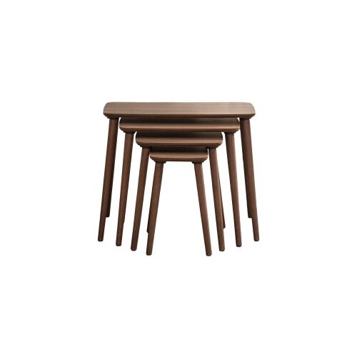 Hanah home Club set stolova Luci, 4 dijela, boja oraha Slike