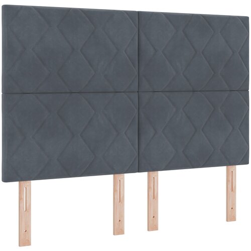 vidaXL Vzglavje dizajn diamantskih blokov temno sivo 140 cm velur, (22080188) Cene