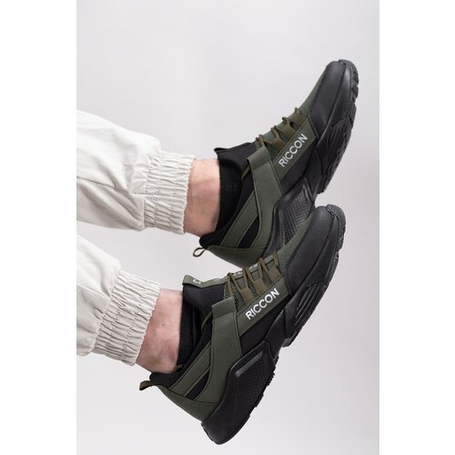 Riccon Unisex Khaki Black Sneakers 0012072 Cene