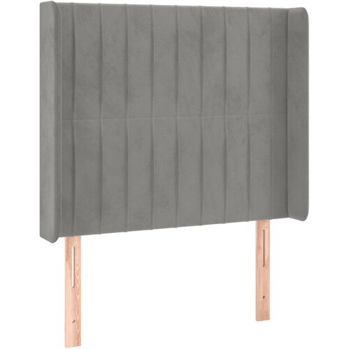 Maison Chic vzglavna omarica - nočna omarica - posteljna omarica z u&amp;scaron;esi svetlo sivo 103x16x118/128 cm žamet, (21709520) Slike