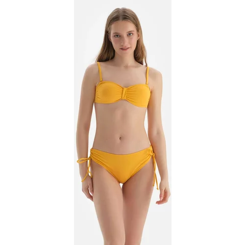 Dagi Yellow Strapless Bikini Top