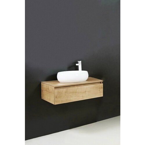 AQUAART kupaonski ormarić za nasadni umivaonik Elegant, gornji (D x &amp;Scaron; x V: 45 x 80 x 25 cm, Hrast) Slike