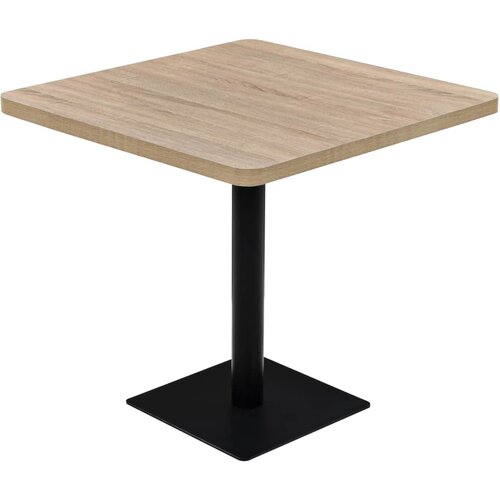 VidaXL Bistro miza iz mediapana in jekla 80x80x75 cm barva hrasta Slike