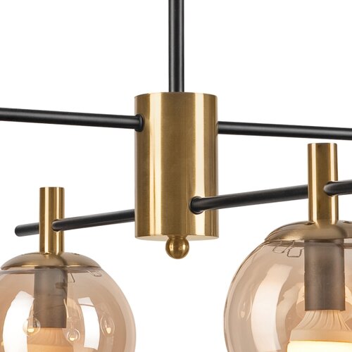  Luster na &amp;scaron;ipci LILOU 4xE14/5W/230V zlatna/crna/dimno bež Slike