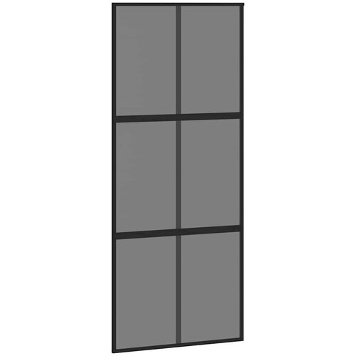 VidaXL klizna vrata s priborom 90 x 205 cmkaljeno staklo i aluminij Slike