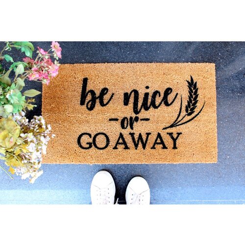 WALLXPERT go Away BrownBlack Coco Doormat Slike
