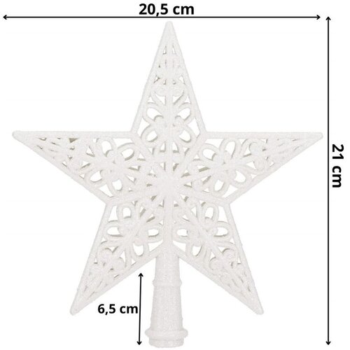 Božićni ukras zvijezda bijela 19,5 × 20,5 cm Cene