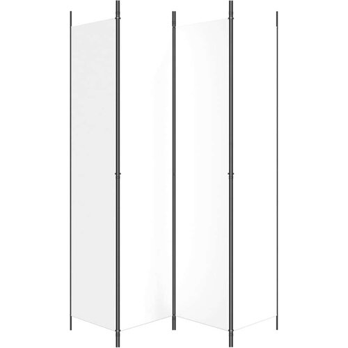  Sobna pregrada s 4 panela bijela 200 x 220 cm od tkanine Slike
