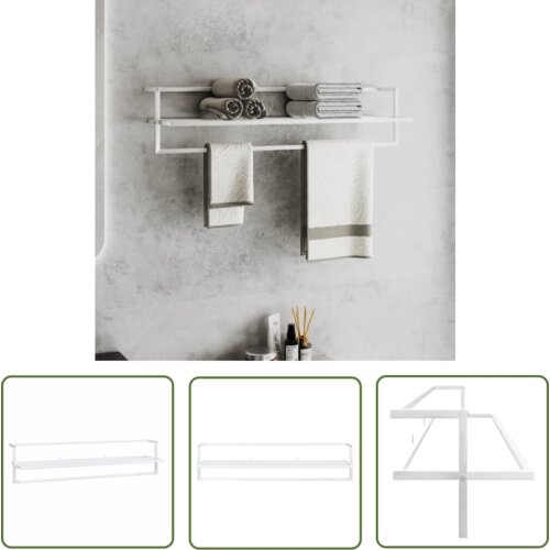 The Living Store Držalo za brisače belo 95x25x22 cm železo - Stojalo Za Brisače, (21743964) Cene