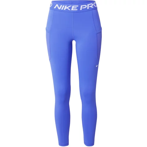 Nike Športne hlače svetlo modra / bela