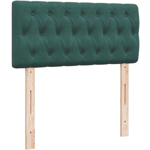 vidaXL Box spring postelja z vzmetnico temno zelena 80x200 cm žamet, (21310249) Cene