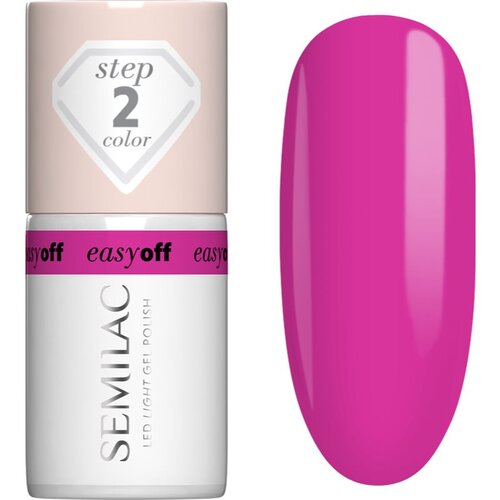 Semilac Easy Off Step 2 gel lak za nohte z uporabo UV/LED lučke odtenek Magenta Crush 7 ml Slike