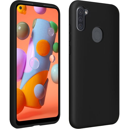 AVIZAR Ovitek Soft Touch za Samsung Galaxy A11 / M11, poltrda za&scaron;cita - crn, (20719126) Cene