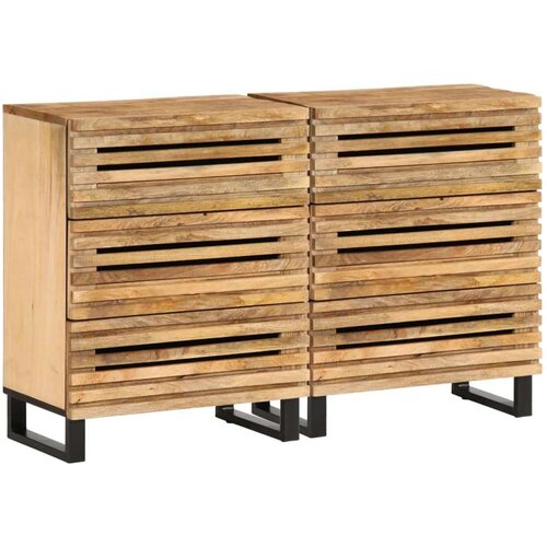  Komoda 2 kosa 60x34x75 cm trden robusten mangov les Cene