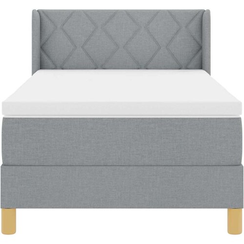  s opruga kutije Svijetlo siva 200 x 90 cm tkanina Slike