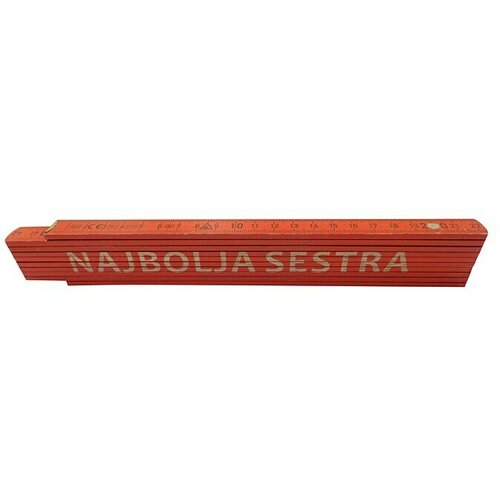  Zidarski metar (Duljina: 2 m, Natpis: Najbolja sestra, Boja: Crvene boje) Slike