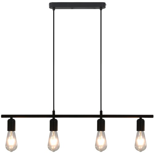 VidaXL Stropna svetilka z žarnicami 2 W črna 80 cm E27, (20756341) Slike