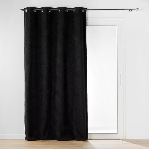Douceur d intérieur Črna bouclé zavesa 140x240 cm Wooly – Cene
