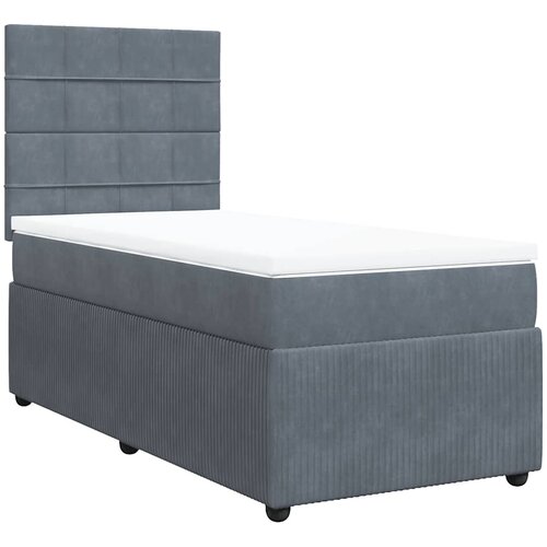 Box spring krevet s madracem tamnosivi 90x200 cm bar&amp;scaron;unasti Slike