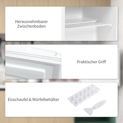 Mini zamrzivač odjeljak za zamrzavanje 35 l 5-stupanjska kontrola temperature bijela Slike