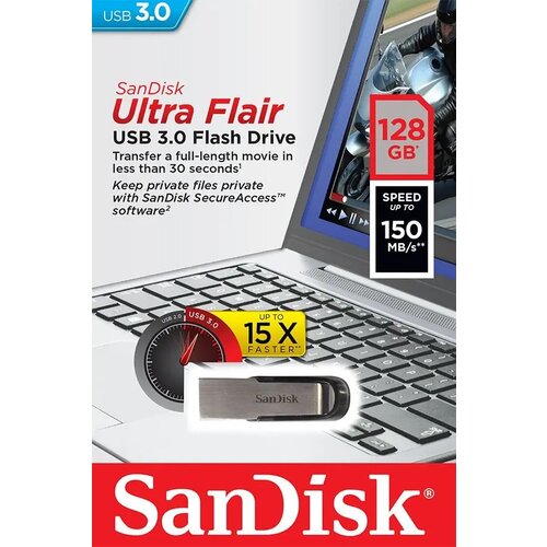 San Disk usb ključ ultra flair usb 3.0 (SDCZ73-128G-G46) Slike