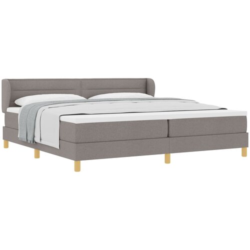 vidaXL Posteljni vzmet s leži&scaron;čem - Taupe 200x200 cm Tkanina, (22051437) Cene