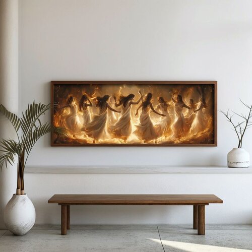 WALLXPERT FAH073-150 Multicolor Decorative Framed MDF Painting Cene
