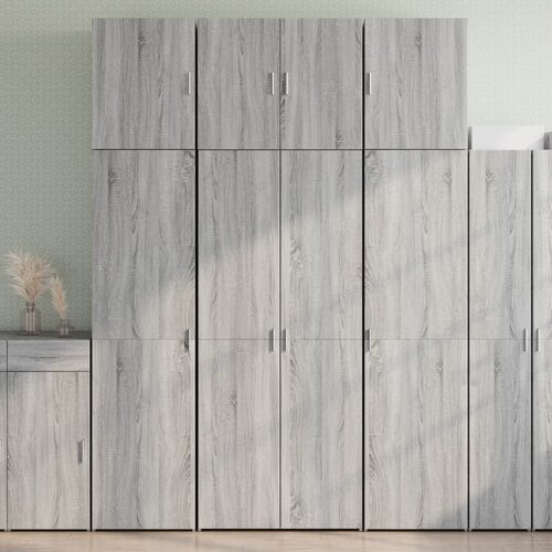 The Living Store Visoka omara siva sonoma 80x42,5x249 cm inženirski les - Visoka Omarica, (21436179) Slike