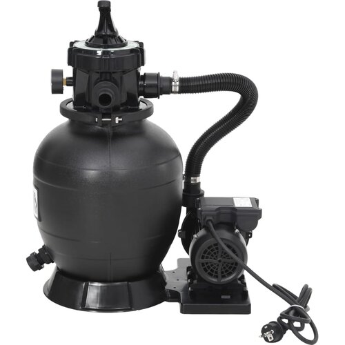 VidaXL Pje&amp;scaron;čani filtar za bazen sa 6-smjernim ventilom crni Slike