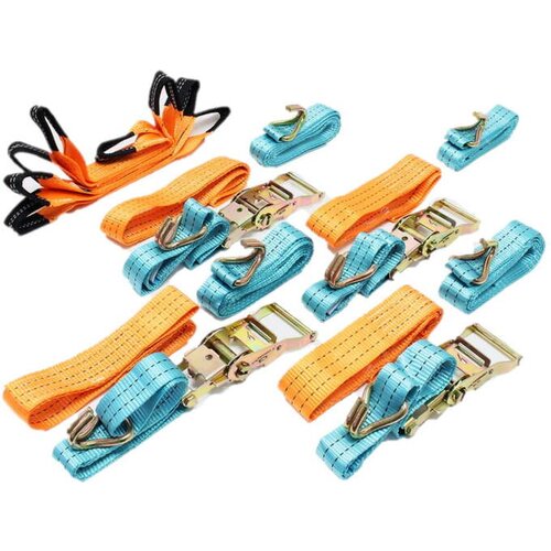 Wiltec set 4x trakov za privezovanje za avto 3.5m - gurtna 6 Slike