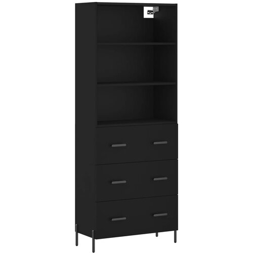 Maison Chic Visoka Komoda - Predalnik črna 69,5x34x180 cm inženirski les, (21717491) Slike