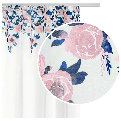 Edoti Curtain with roses Mansion 140x250 A564