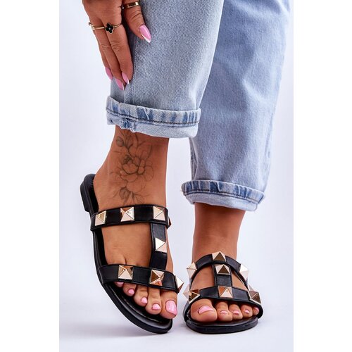 Kesi Women's Slippers with Big Studs Black Mercure Cijene
