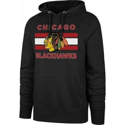 Chicago Blackhawks NHL Burnside Pullover Hoodie Jet Black L
